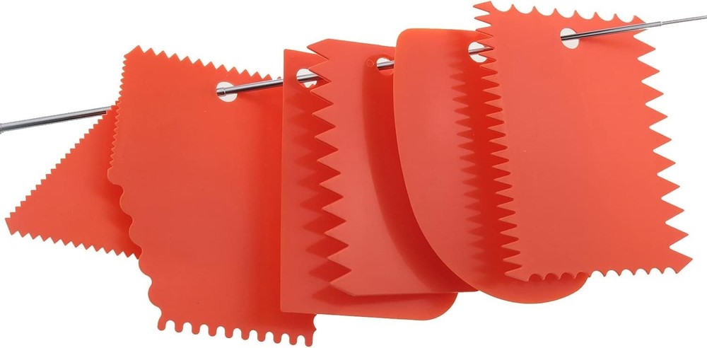 LRONG 6PCS Pottery Tools Plastic Clay Scraper Set Scraping Handle Carved Soft...