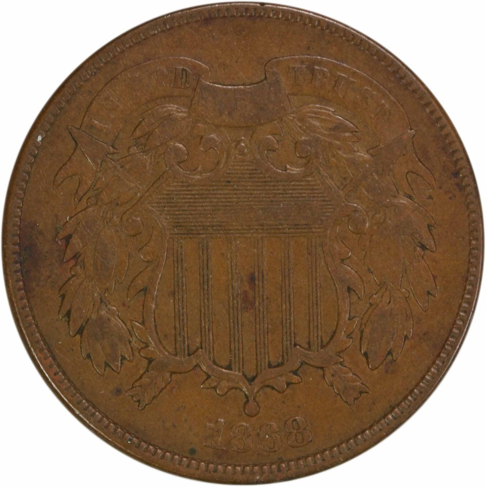 1868 Two Cent Piece VF Uncertified #811