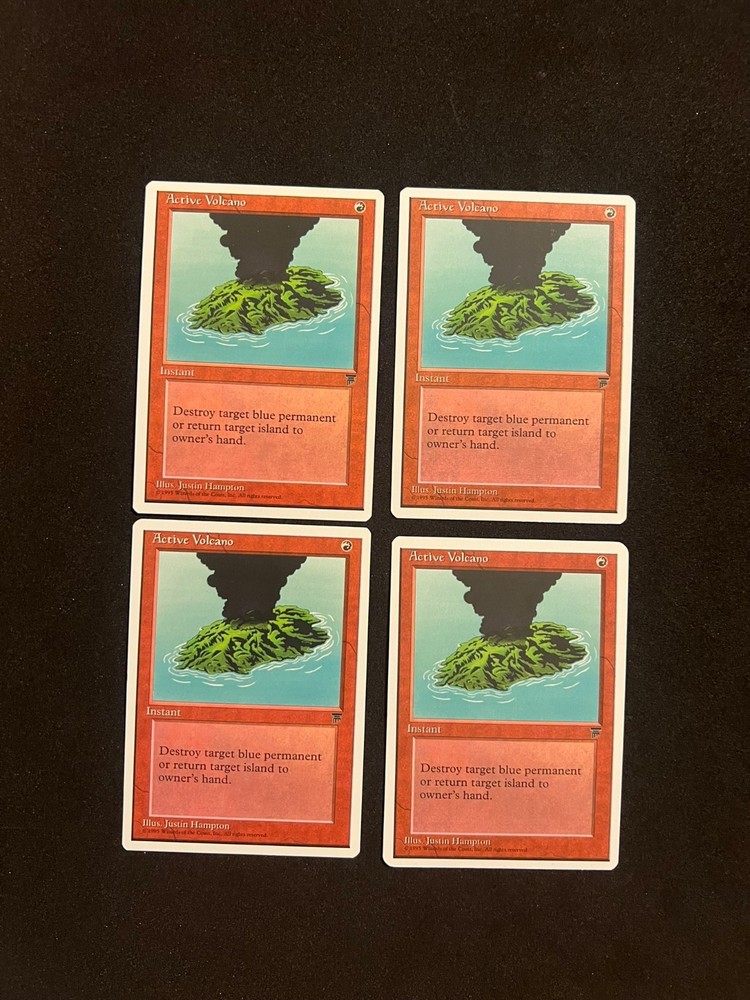 x4 Active Volcano [Chronicles] Magic MTG Cards LP