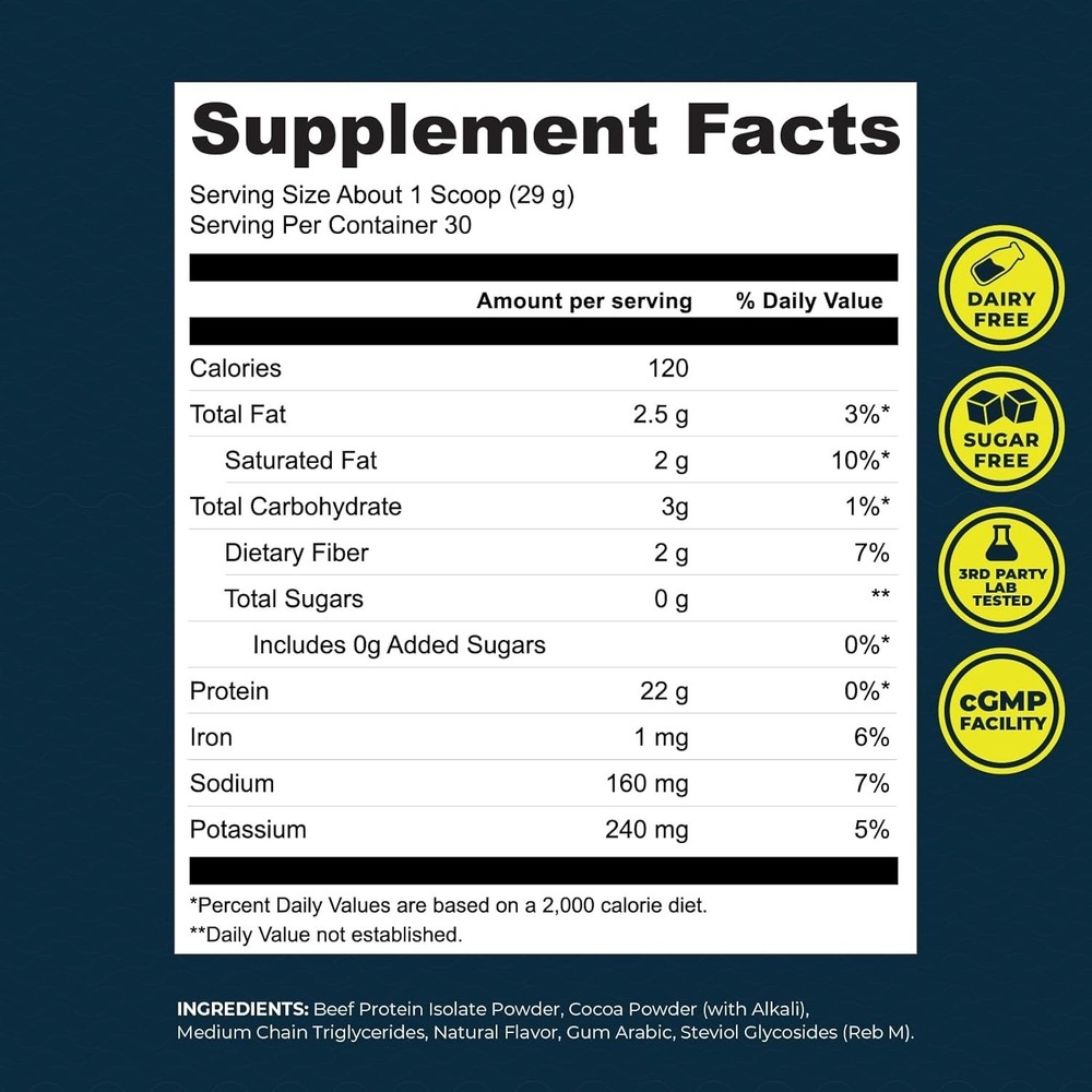 Left Coast Performance Grass-Fed Beef Protein Isolate (Exp 01/28) 30 Servings