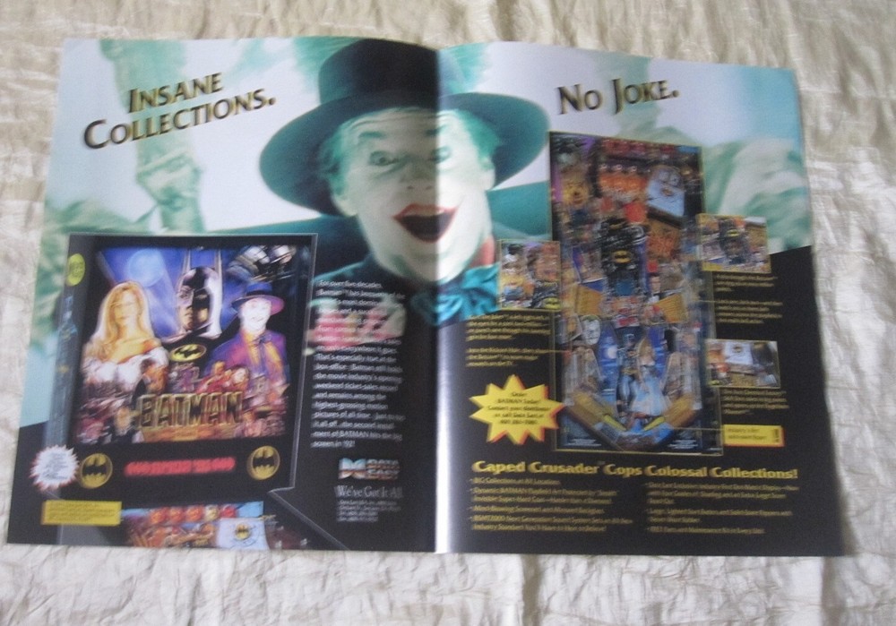 1991 DATA EAST BATMAN PINBALL FLYER