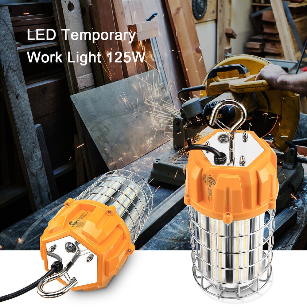 Led Temporary Work Light 60 Watts Hanging Work Construction Lights 8700LM 5000K