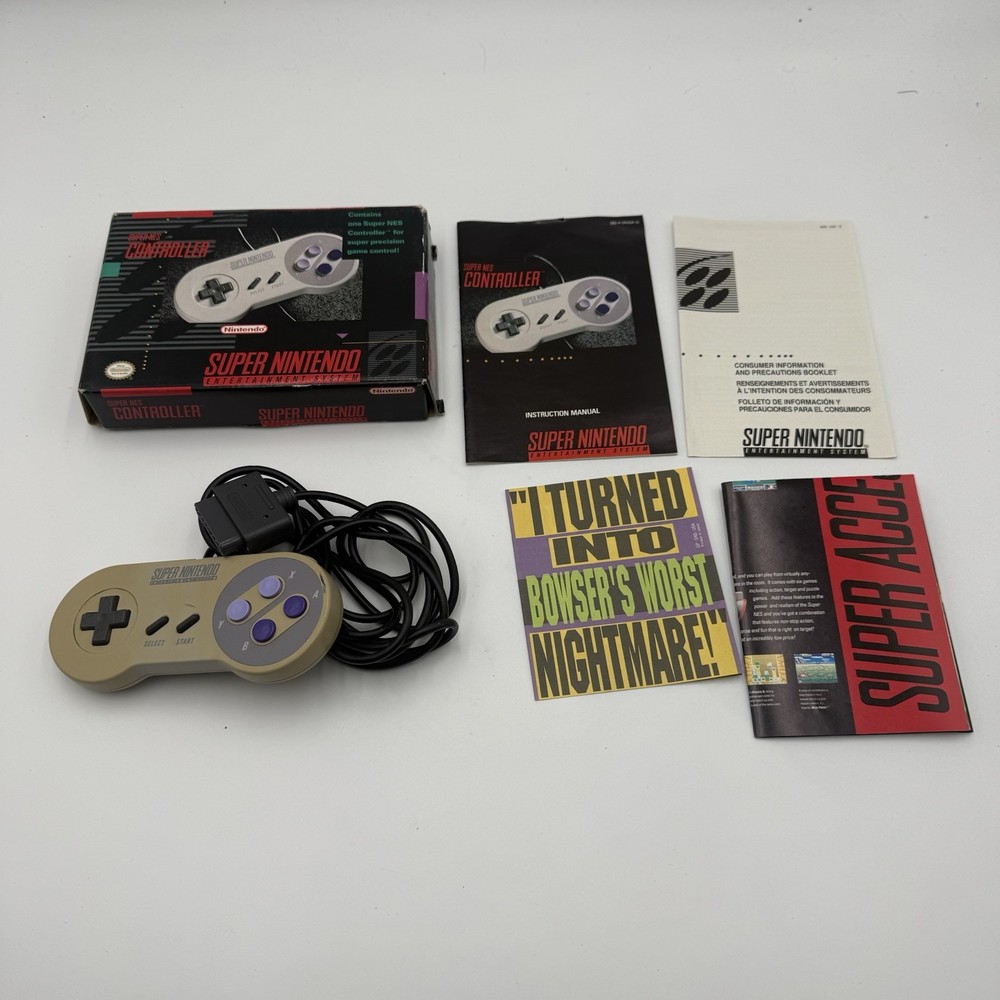 Super Nintendo Original Controller Complete in Box With Manual