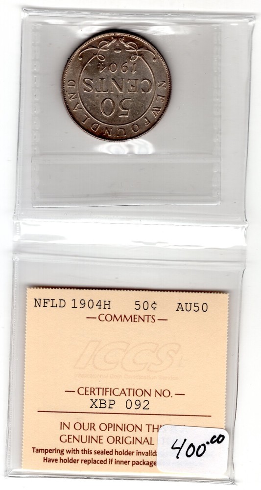 NFLD 1904H 50 cent AU50