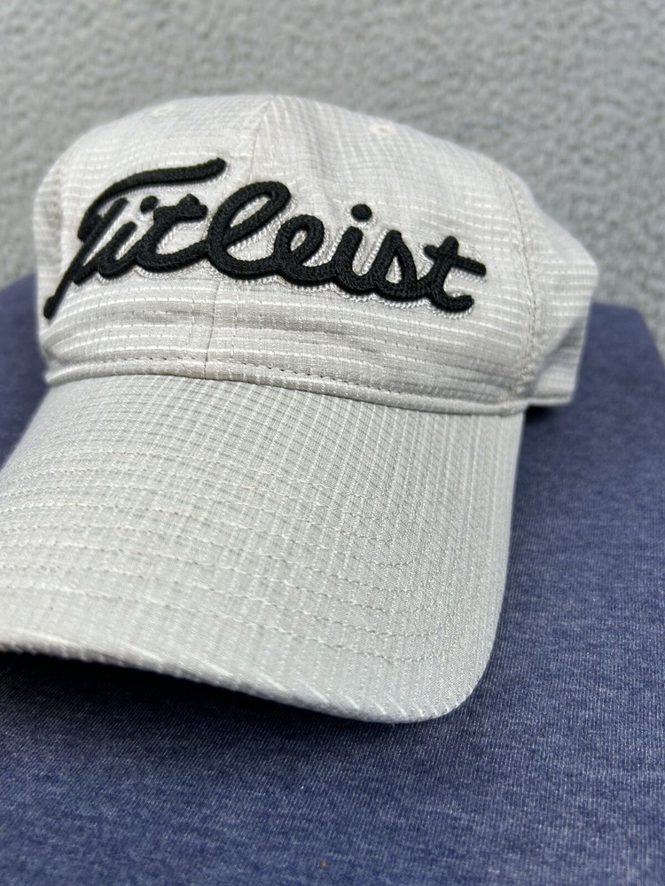 Titleist Hat Cap Strap Back Gray Black Golf Golfing Adjustable Outdoors Mens
