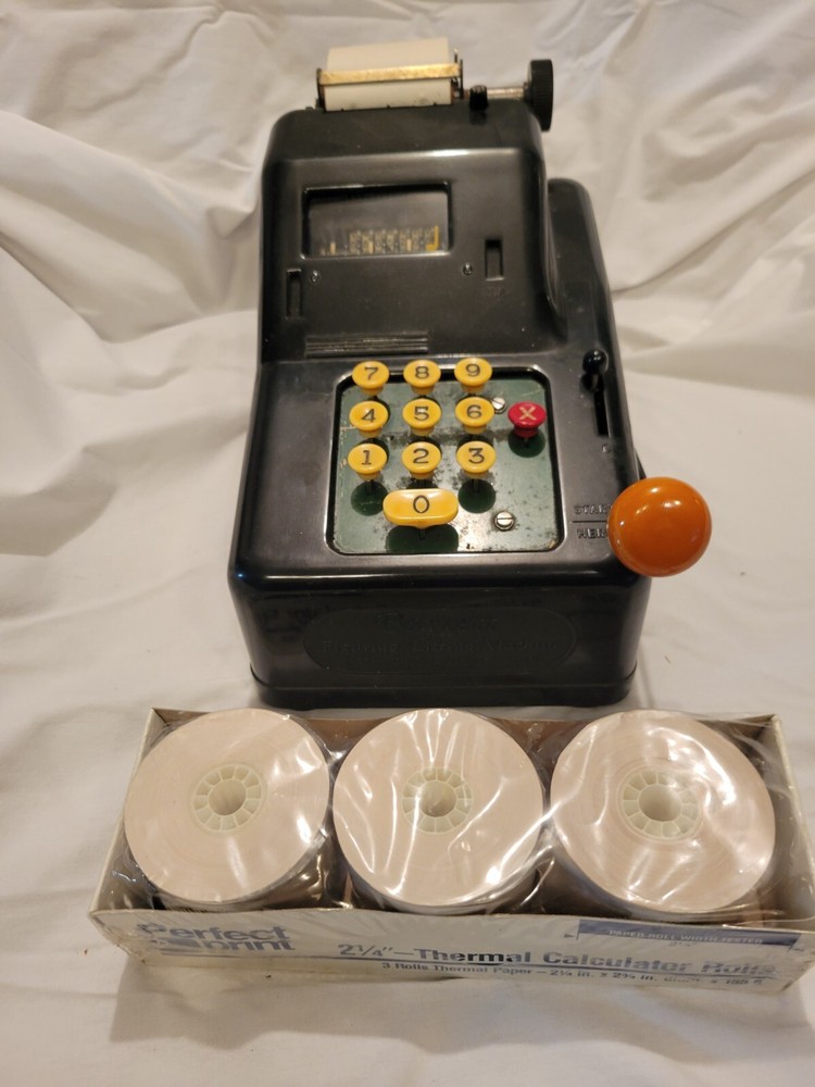 Vintage Barrett Figuring Listing Adding Machine