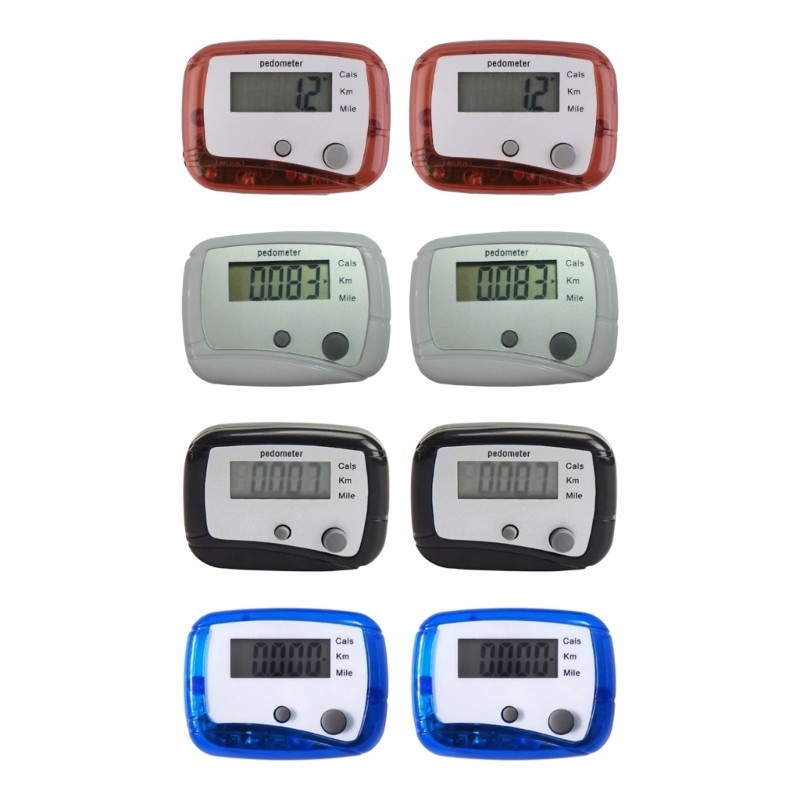 Small Digital Pedometer with Clip Walking Pedometer Simple Step Counter