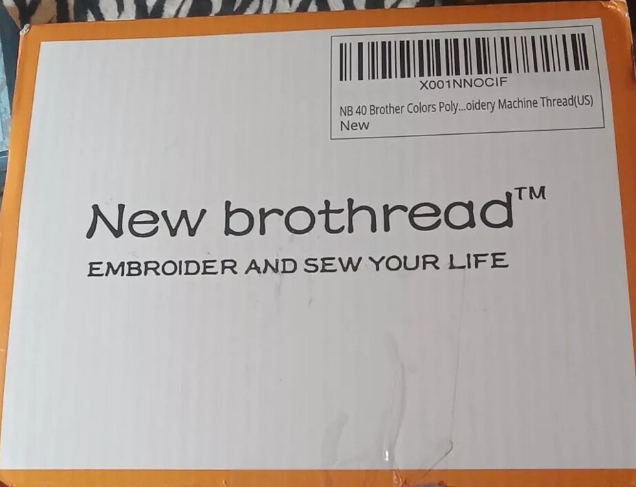 Brothreads 40 Brother Colors Polyester Machine Embroidery Thread Kit 500M..NEW