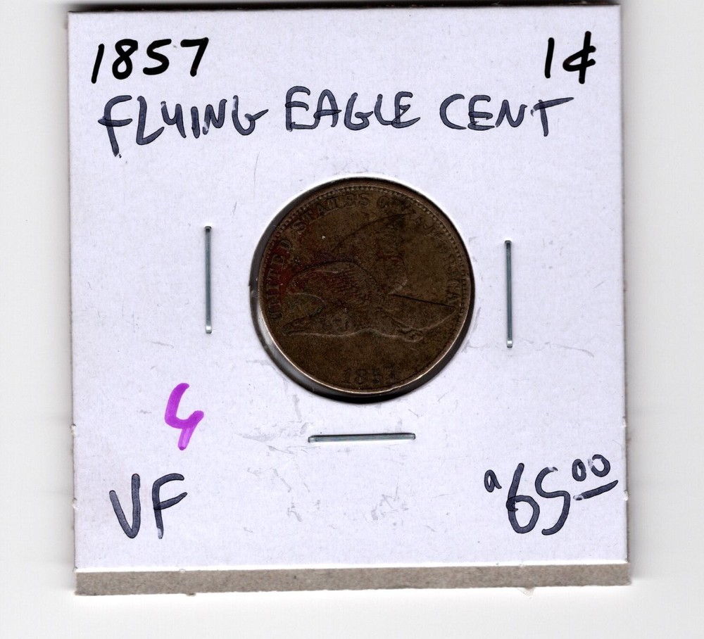 1857- Flying Eagle Cent- VF