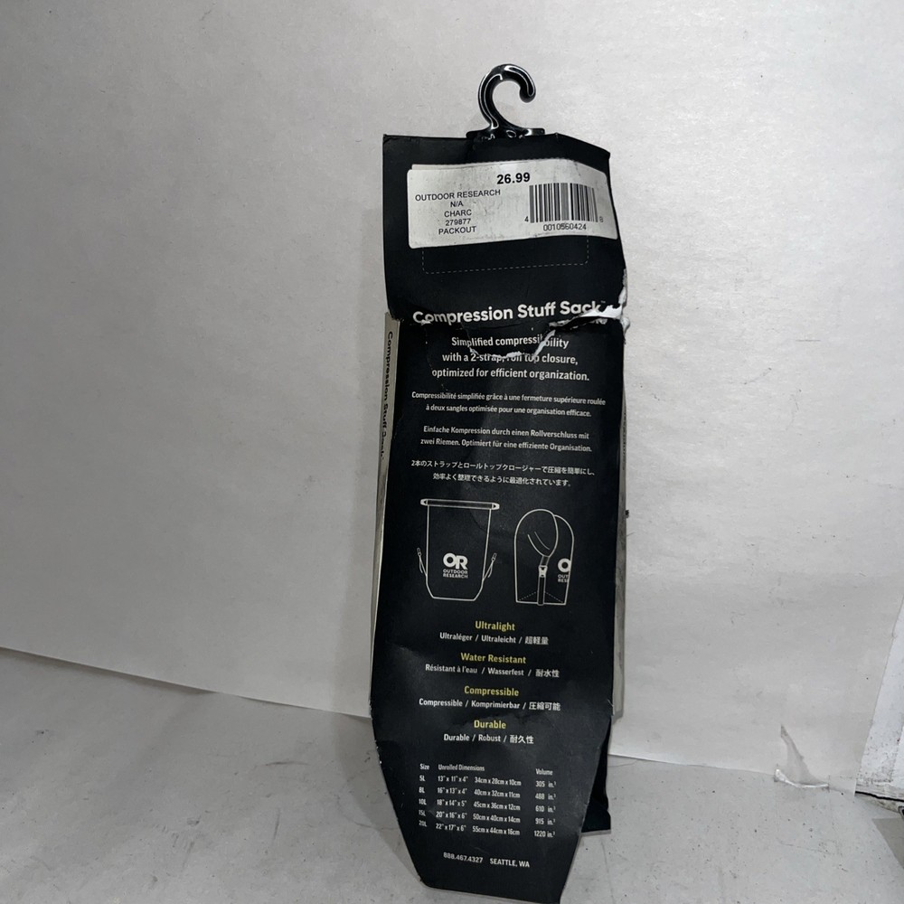 Outdoor Research 10 L Black Compression Stuff Sack