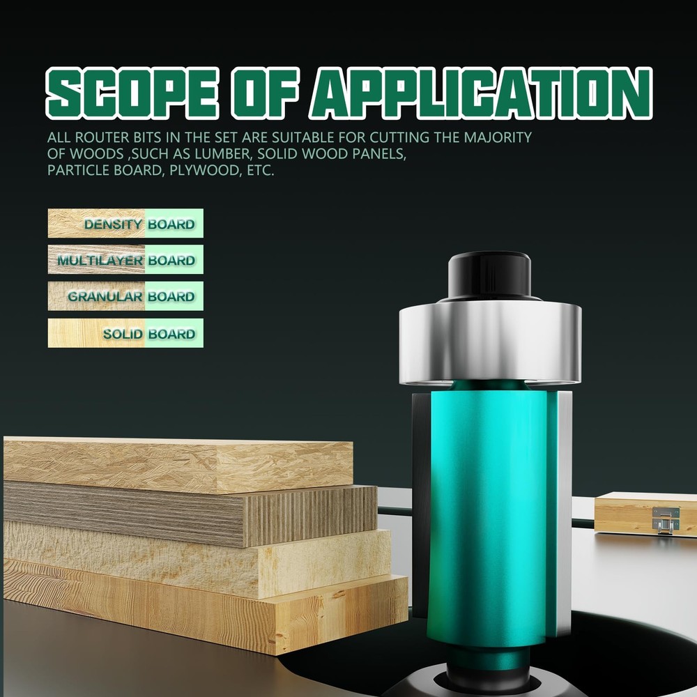 CSOOM 30PCS Router Bits Set - 1/4" Shank Woodworking Tools