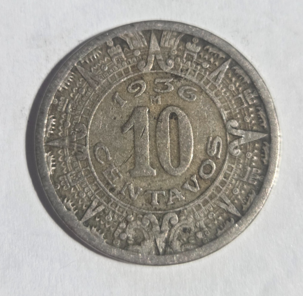 1936 Mexico 10 Centavos