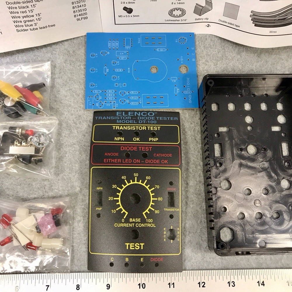Elenco Transistor Diode Tester Kit Model DT-100K Unassembled Precise Project Kit