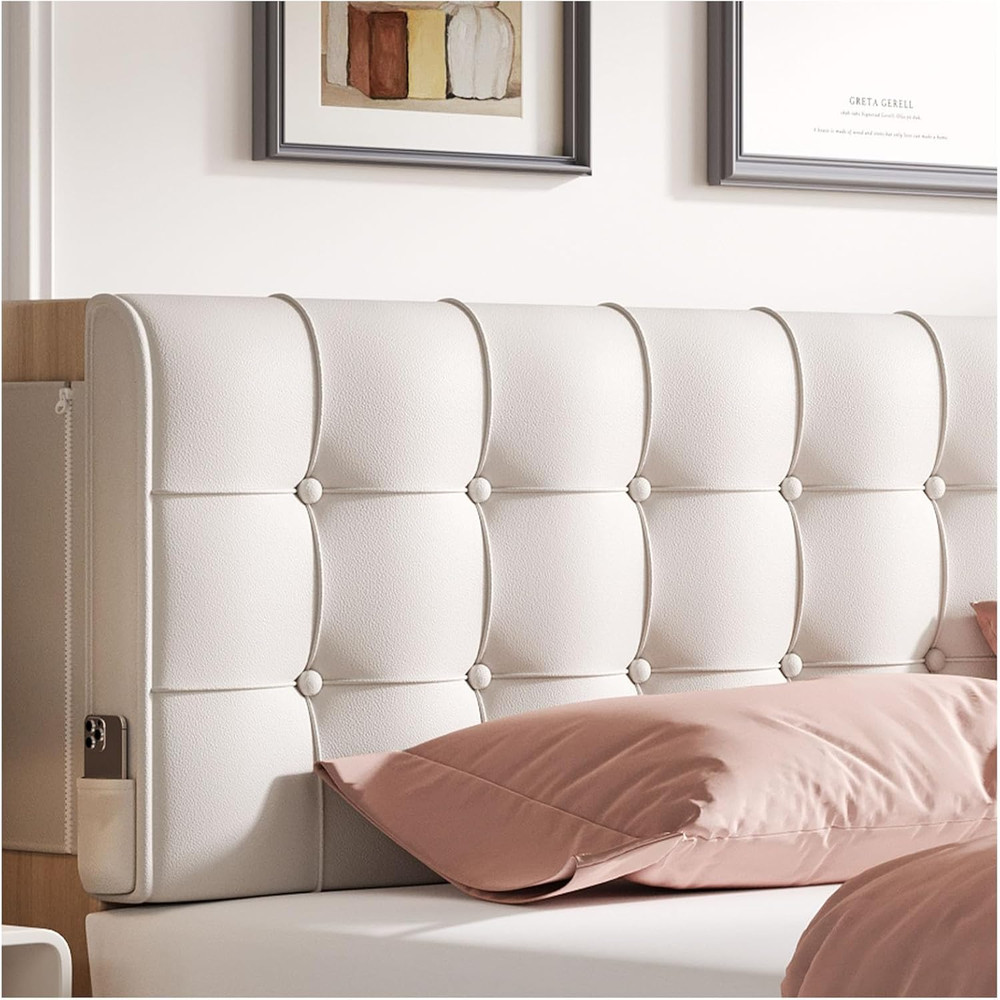 Twin Headboard, 61"W Upholstered Headboard with 60-Second Dual-Mount Installatio