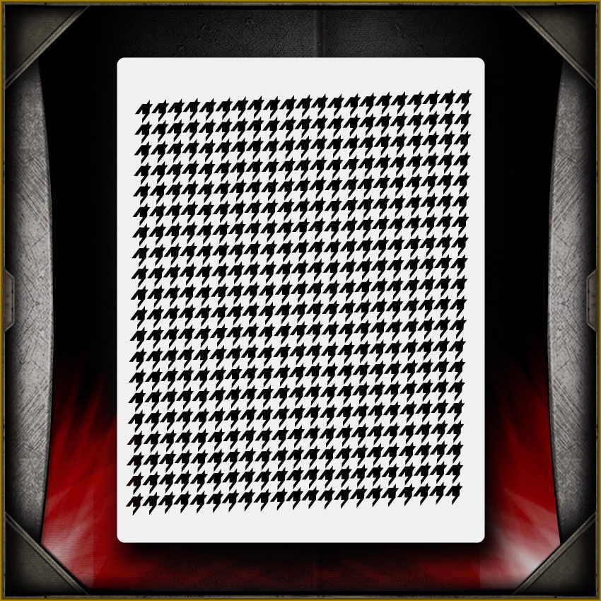 Houndstooth Pattern Airbrush Stencil Template Paint Airsick