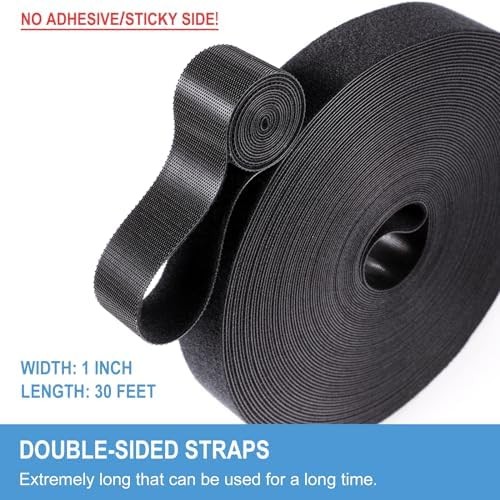 Hook and Loop Roll Double Sided Strips Reusable Wrap Fasteners