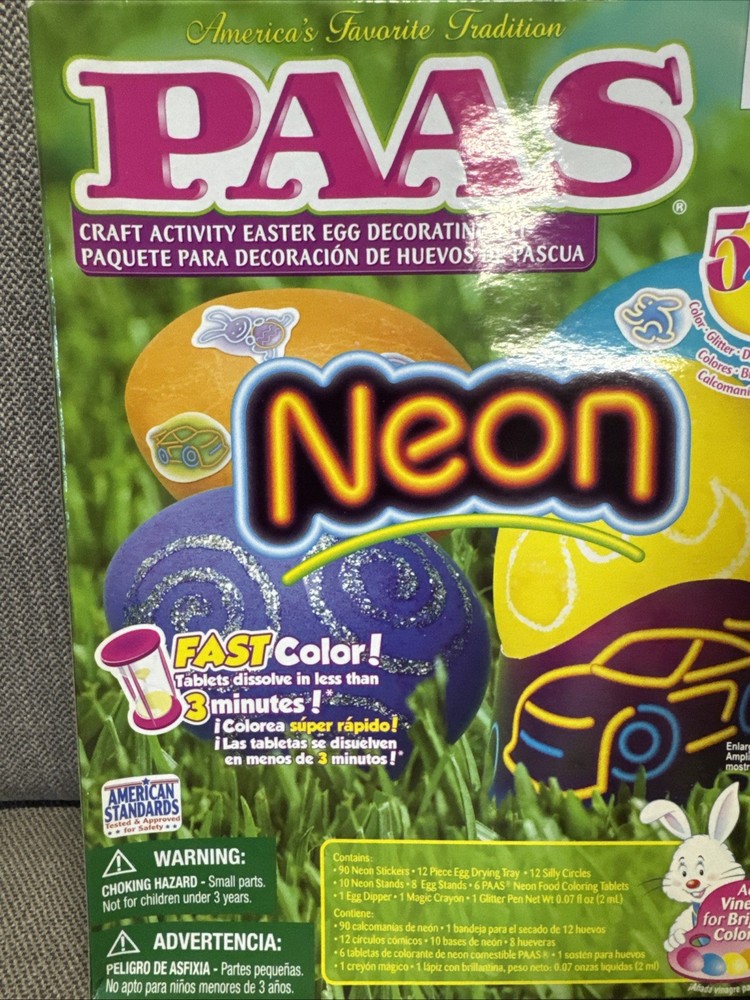 Paas Craft Activity Easter Egg Decorating kit Neon