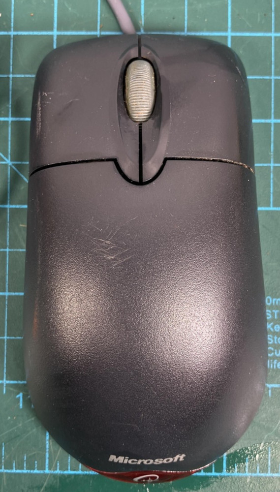 Microsoft Wheel Mouse Optical USB Wired Black Scroll Wheel Vintage PC Accessory