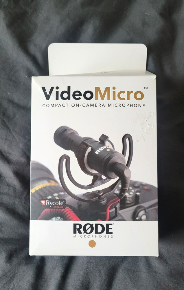 Rode VideoMicro Compact On Camera Black Microphone Excellent