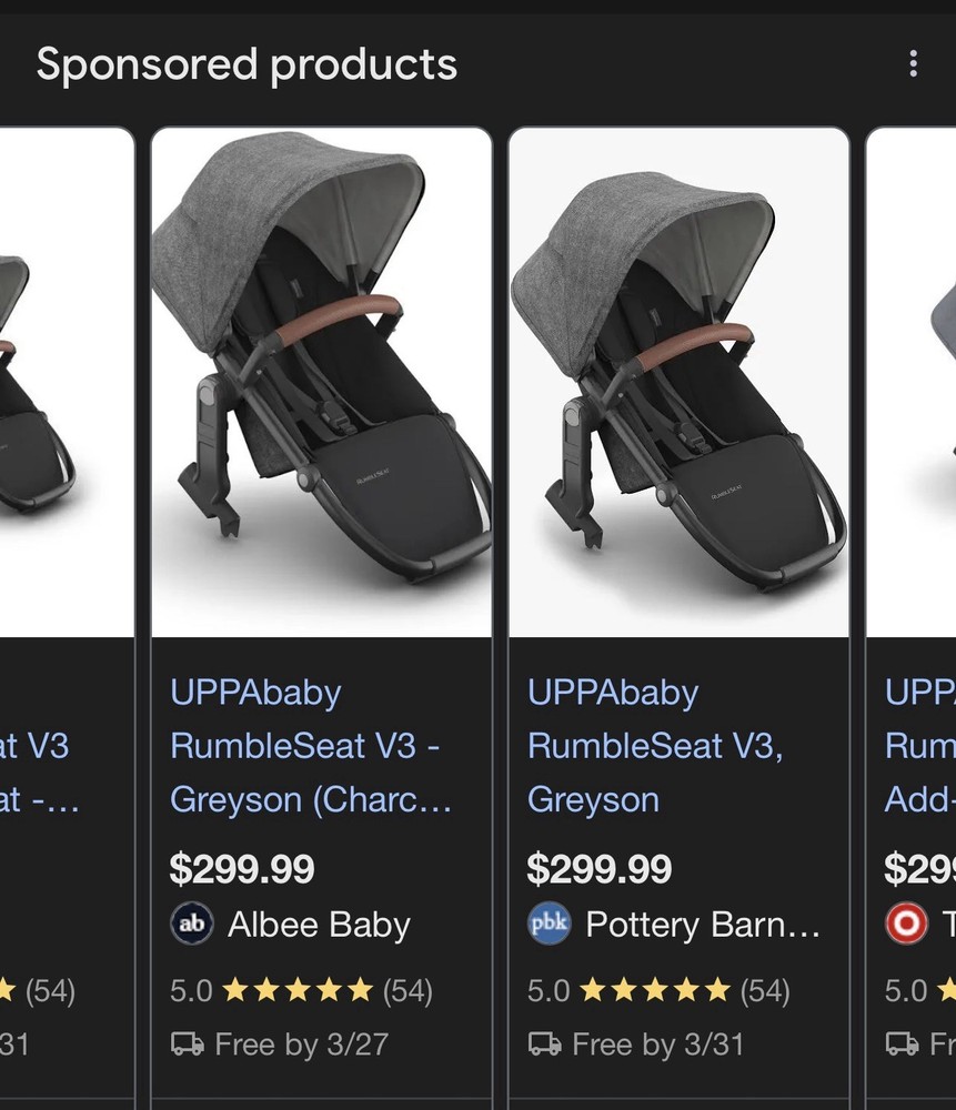 UPPAbaby RumbleSeat V3 - GREYSON