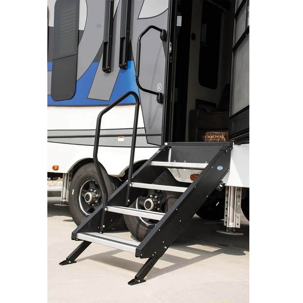 MORryde StepAbove Fold-In 4 Step Handrail for 2nd Generation RV Entry Steps