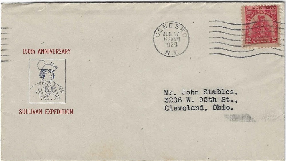 FDC   # 657-9    Sullivan Expedition  --   Mauck