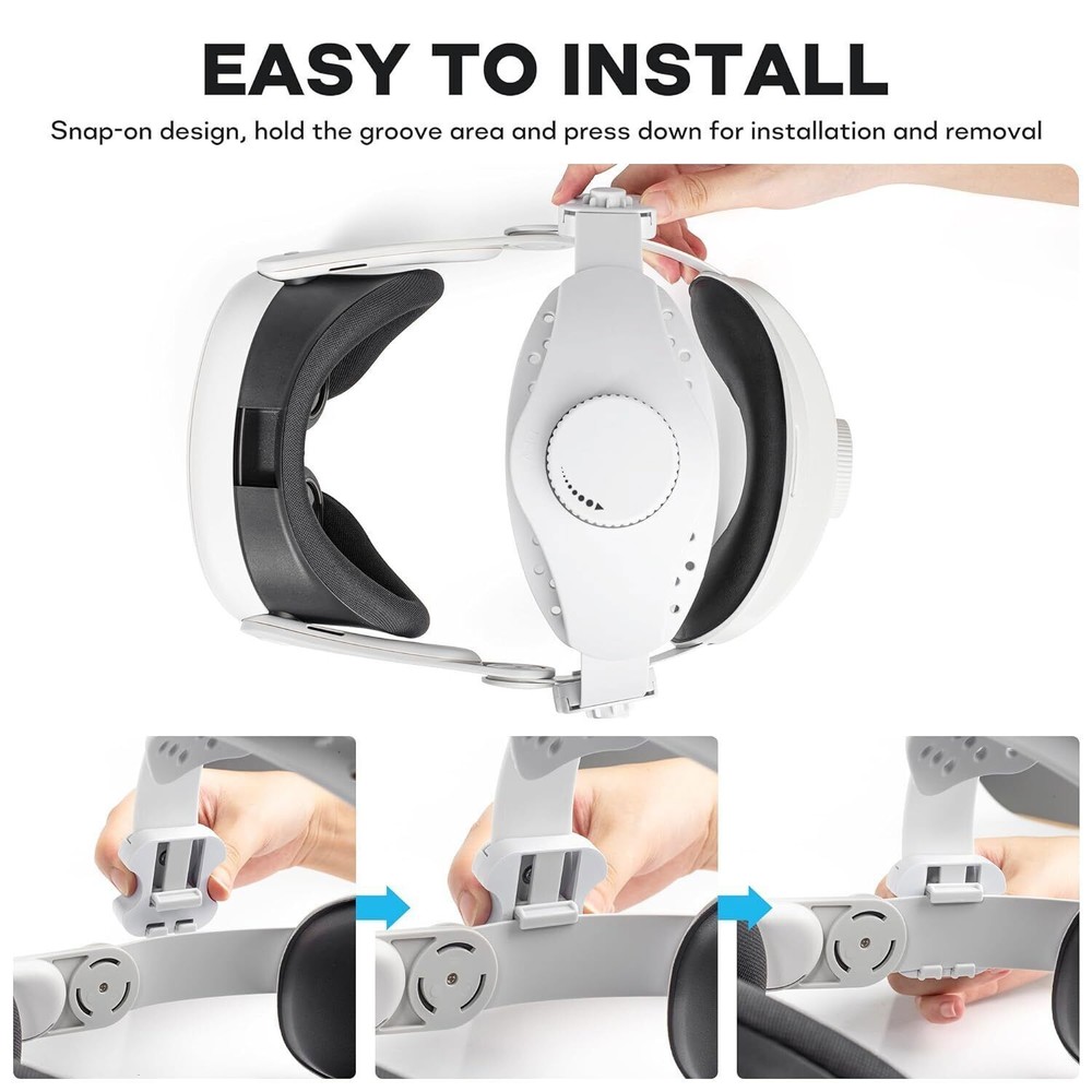Adjustable Head Strap for Meta Quest 3 Elite Strap Quest 2/Pro/Pico 4 VR Headset