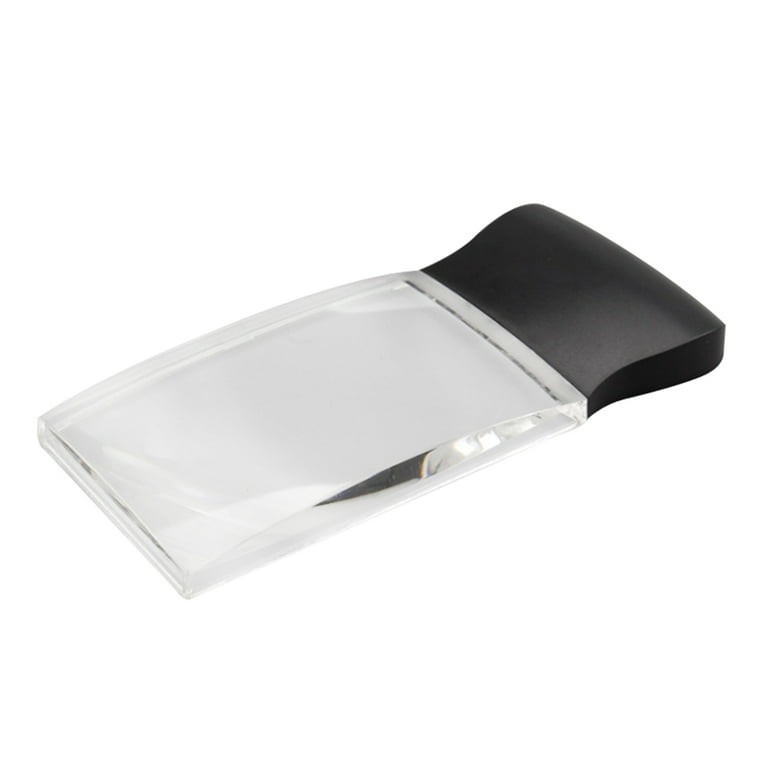 Whoamigo Pocket Rectangular Magnifying Glass 2X Handheld Magnifier with 3 Leds