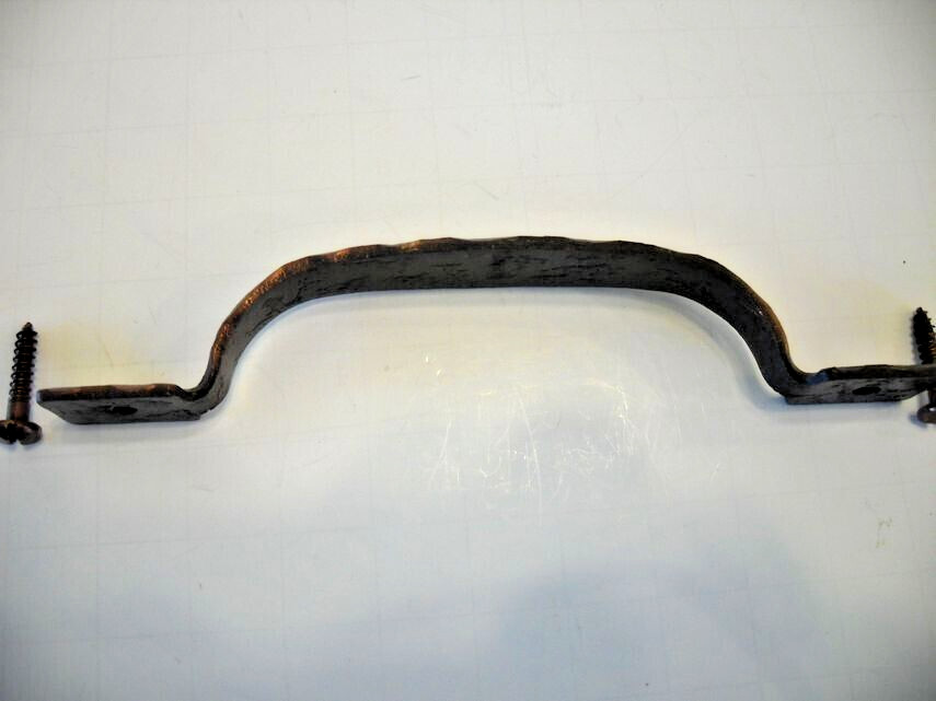 Vintage Nos Hammered Copper Rustic Iron Drawer Pull Cabinet Handle Stanley W1254