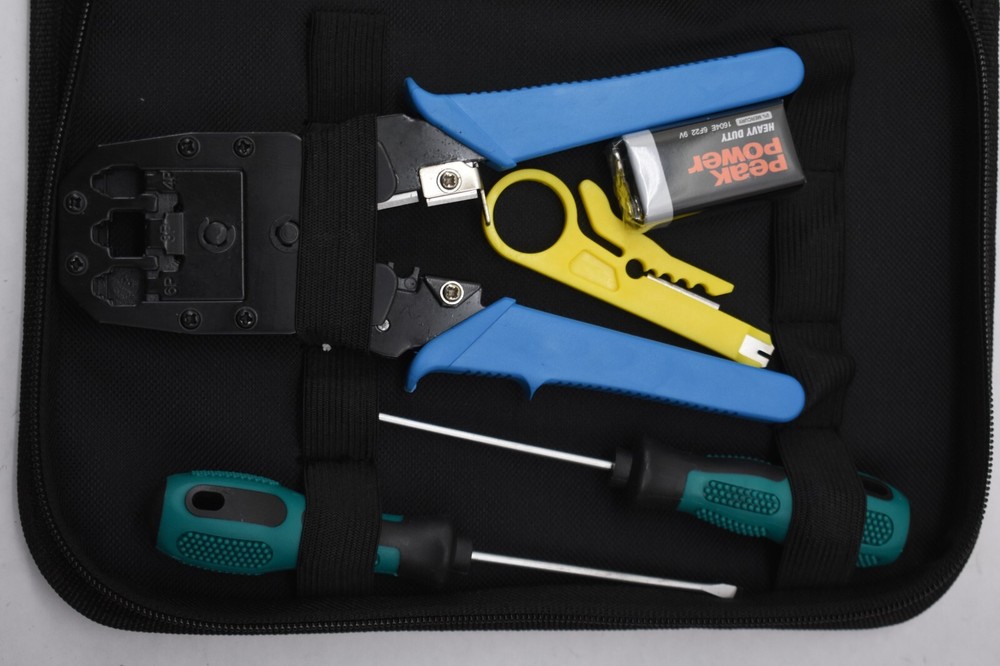 Generic Network RJ-45 Crimping Tool Set Ethernet Network Cable Connector Tester