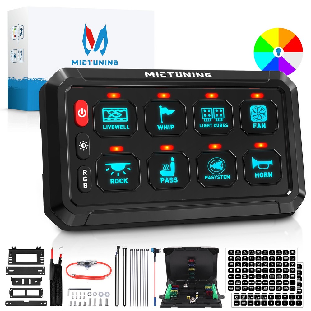 P1S RGB Switch Panel Toggle Momentary Strobe Pulsed Switch Circuit Control Box
