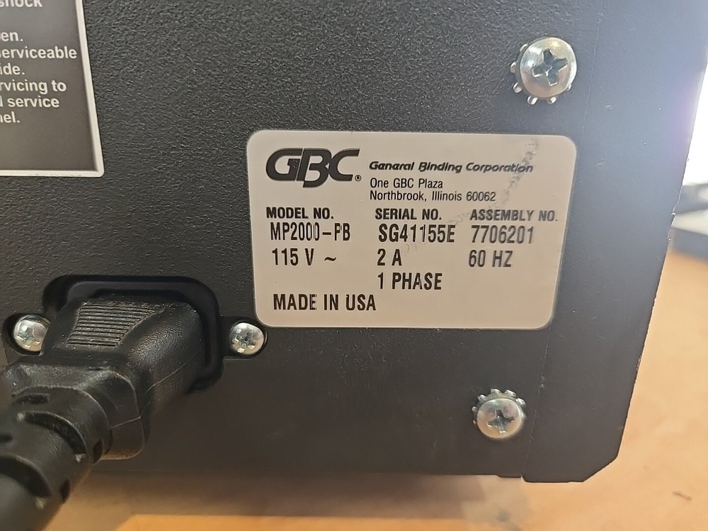 GBC Modular Series MP2000PB Binding Punch Machine