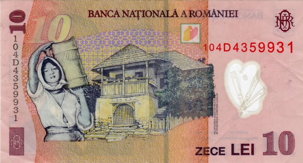 Banknote Romania 10 Lei 2010 P119f, Polymer
