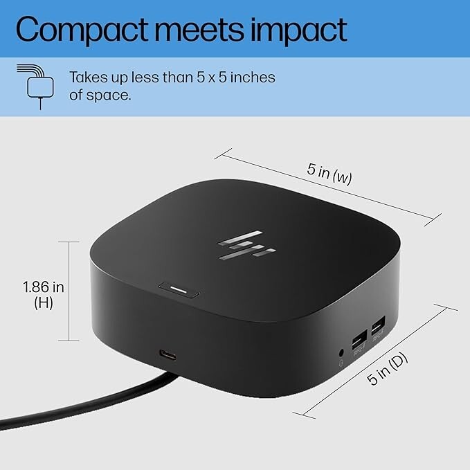 HP USB-C Dock G5-11-in-1 Adapter for Both USB-C and Thunderbolt-Enabled Laptops