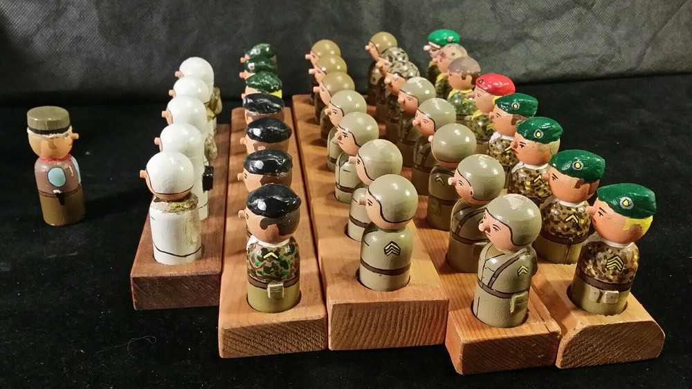 Collection Folk Art Toy Soldiers Handmade