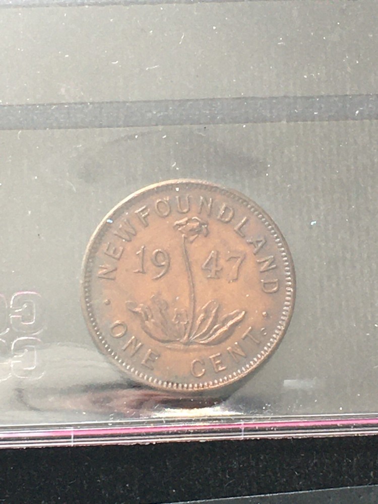 1947c CCCS Graded, Newfoundland Small One Cent, **MS-60**
