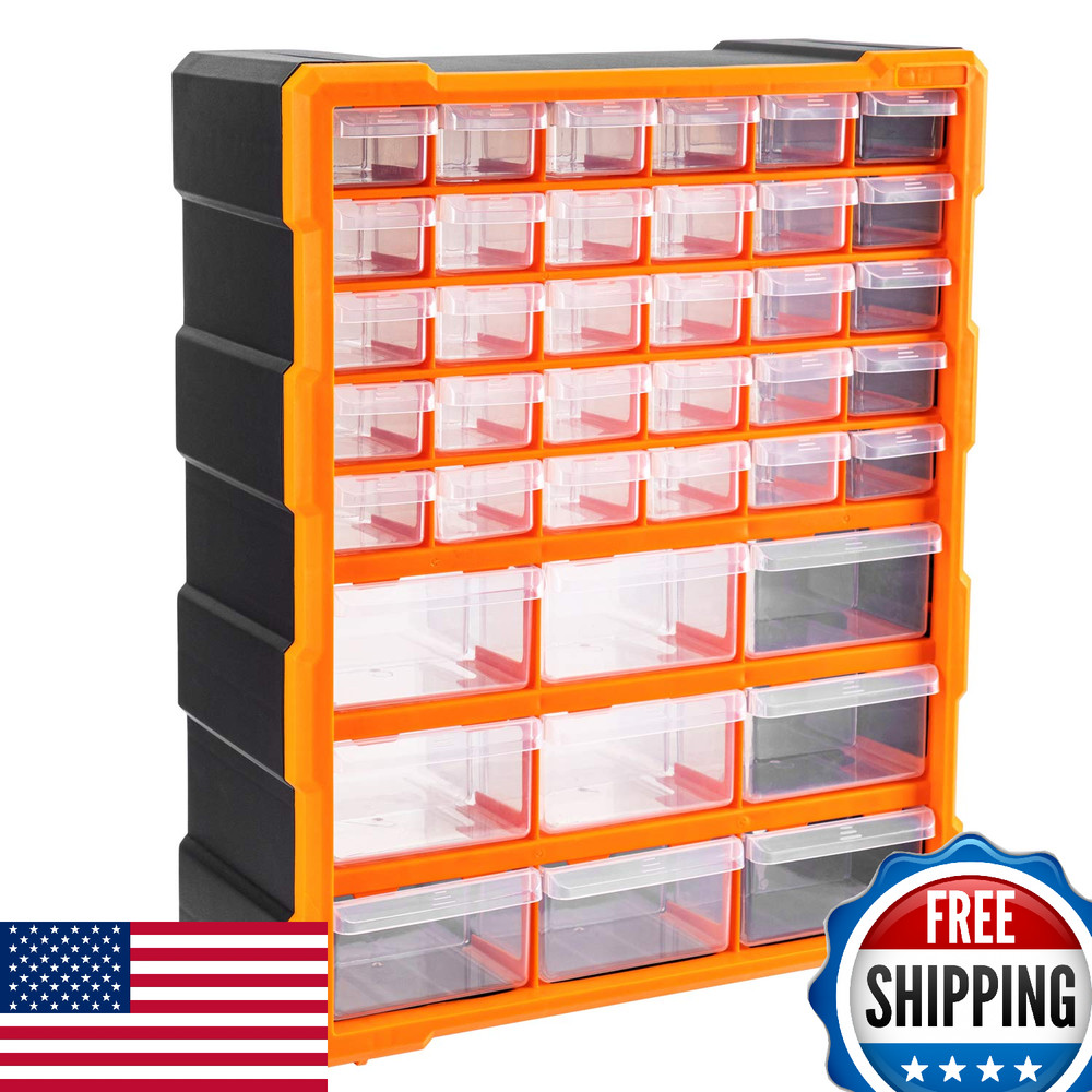 Amazon Basics Wall Mount Hardware and Craft Storage Cabinet Drawer Organizer 39