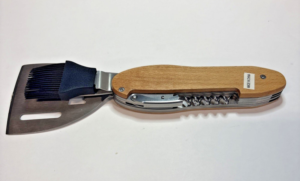 BBQ Multi Tool, BBQ Tool Set 5 in 1 Multifunction Foldable Portable Spatula