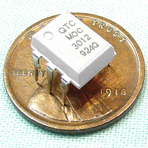 (10) Sensitive MOC3012 Opitcally Coupled Isolator, TRIAC Output, UL Listed