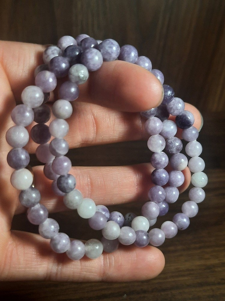 Lepidolite Crystal bead Bracelet
