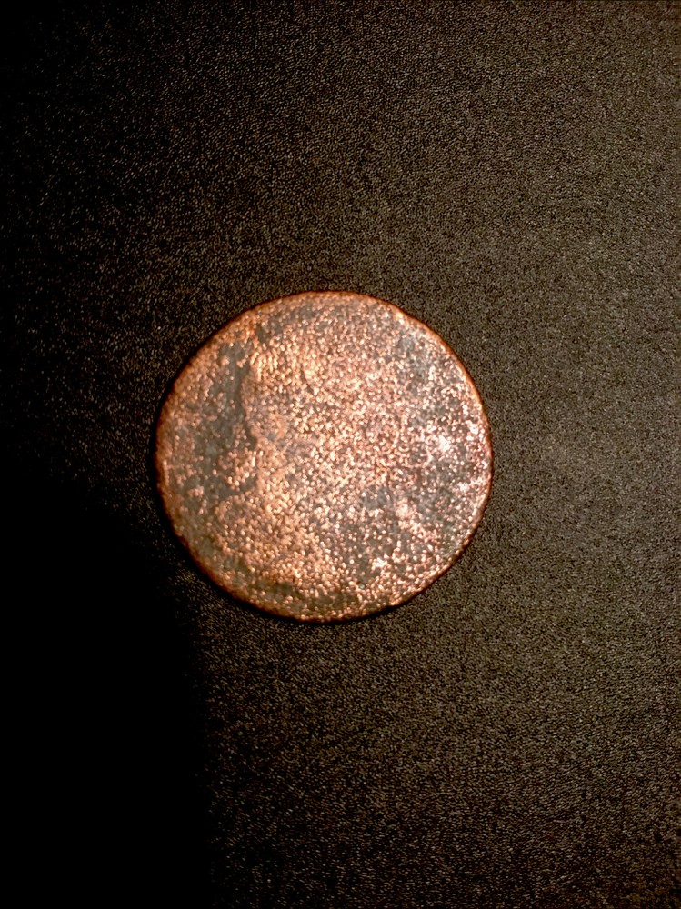 1700s William The 3rd Half Penny Seated Figure Facing Left