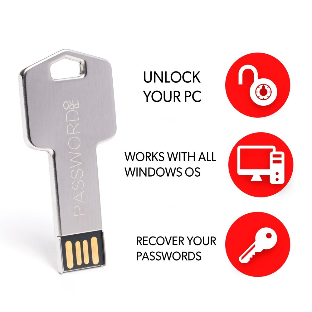 Password Reset Key Pro Next Generation - USB 3.0 Key Works w/Windows 98 2000 XP