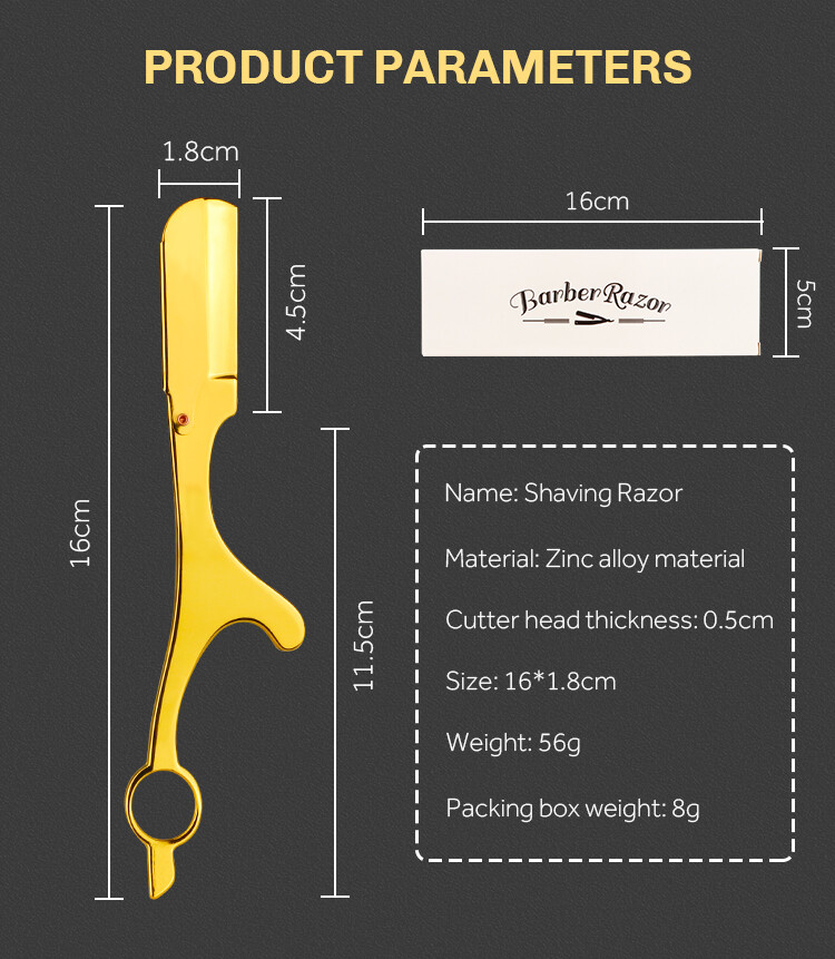 Back Katana Straight Barber Razor