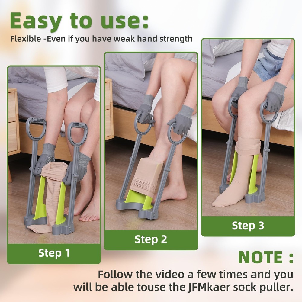 Compression Sock Aid Device - Aids for Stocking - Gray