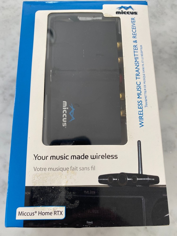 Miccus Home RTX  Wireless Music Transmitter & Receiver NIB Bluetooth