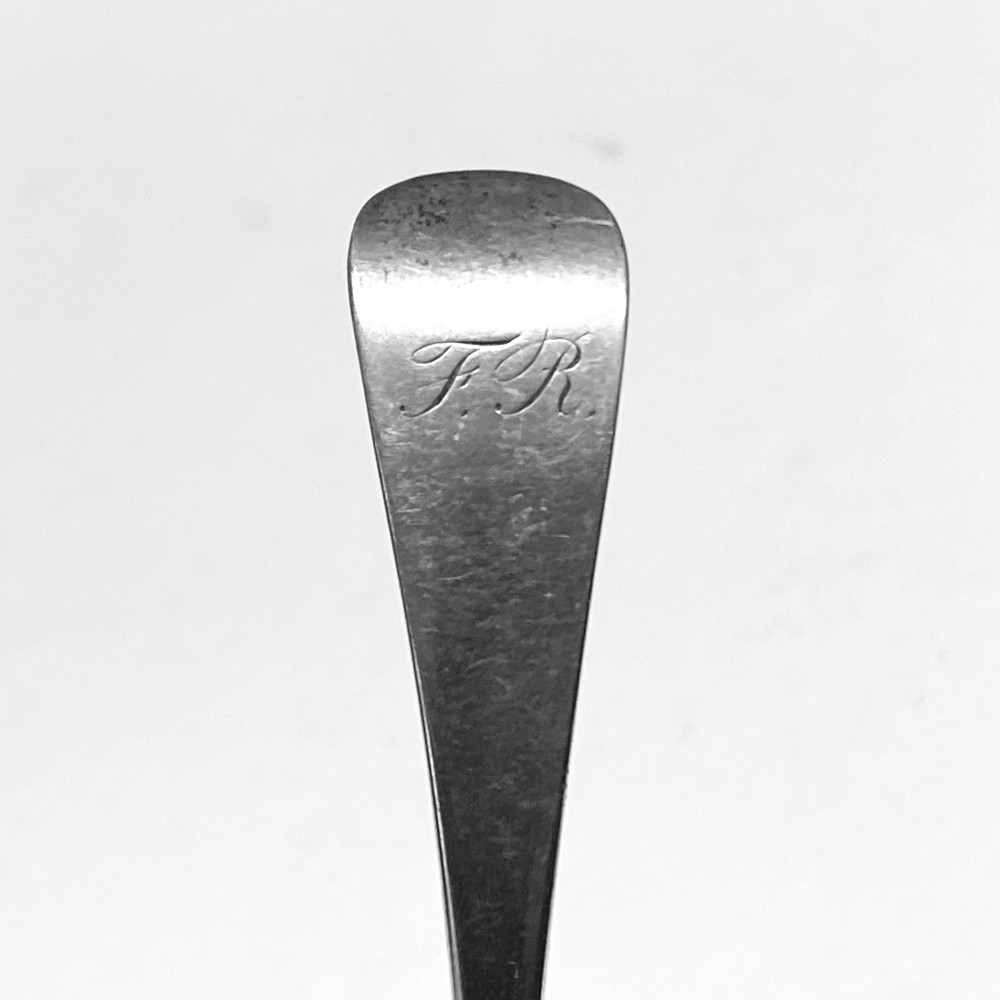 Antique Silver Tea Strainer, Unmarked, Monogrammed