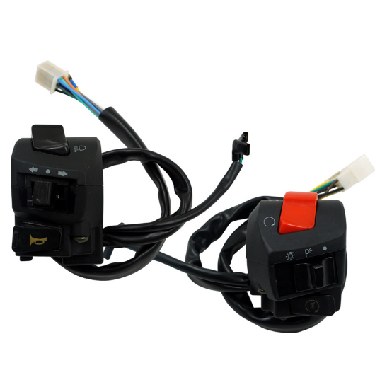 1Pair Motorcycle 22mm Handlebar Switch Horn Turn Signal Headlight Start Switch