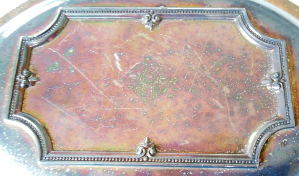 Knickerbocker Silver Co. Art Deco Silverplate Covered Serving Dish Mono