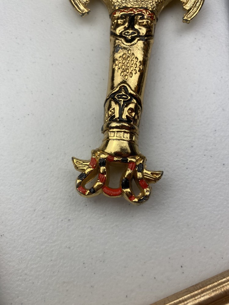 Decorative Dagger Heavy Gold Tone Handle (Needs TLC) 12” Blade