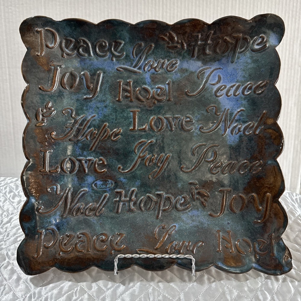 Studio Pottery Christmas Tray Plate